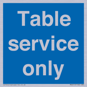 Table service only